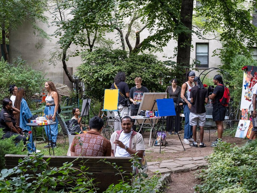 An art show at Green Oasis